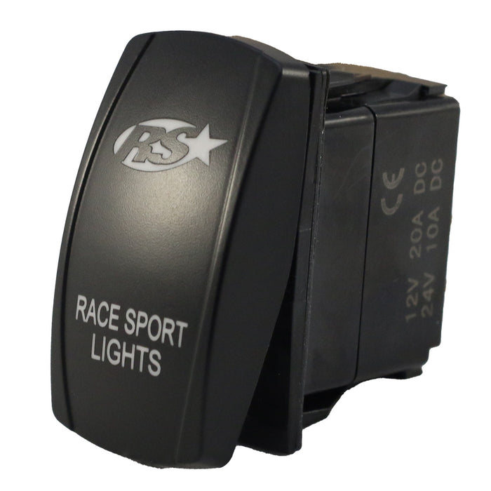 Race Sport® Lights Logo Rocker Switch 12-Volt - Fits most Panels