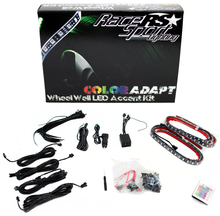 ColorADAPT Adaptive RGB LED Wheel Well Kit with Key Card RGB Remote